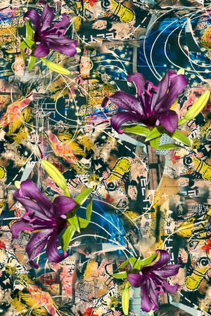 花卉印花华亿平台图片