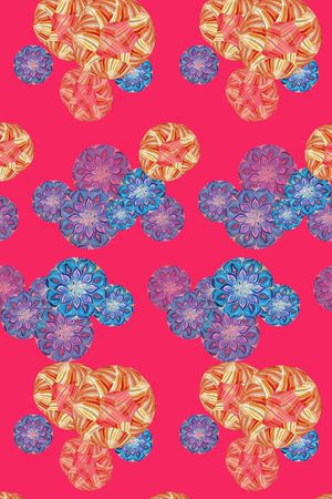 风格花卉印花华亿平台图片