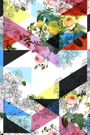 优雅清新印花华亿平台图片