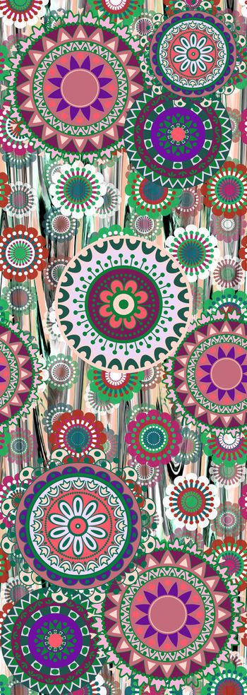 654206-民族风 圆形花纹 抽象底纹--2