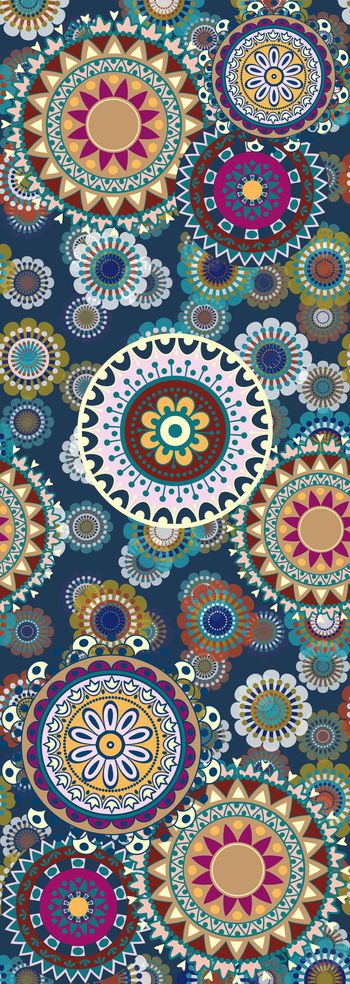 654207-民族风 圆形花纹 抽象底纹--3