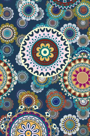 圆形花纹印花华亿平台图片