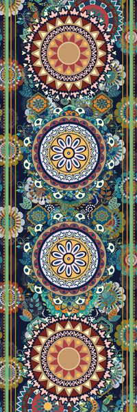 圆形花纹印花华亿平台图片