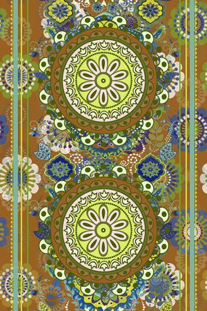 圆形花纹印花华亿平台图片