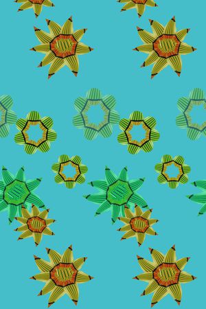 创意花卉印花华亿平台图片