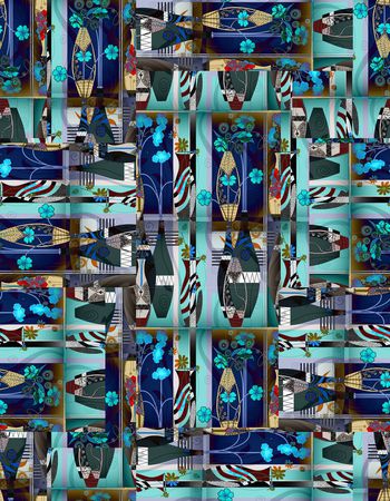 654247-民族风装饰画花瓶2