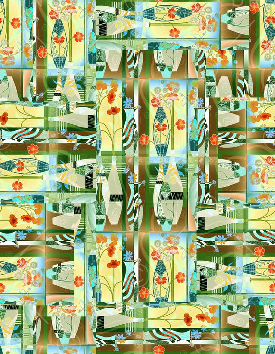 花卉印花华亿平台图片