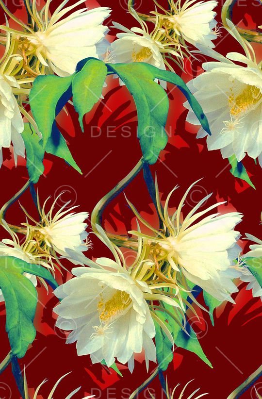 时尚抽象手绘3D花卉数码印花印花华亿平台图片