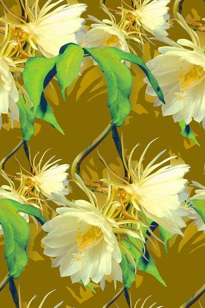 时尚抽象手绘3D花卉数码印花印花华亿平台图片