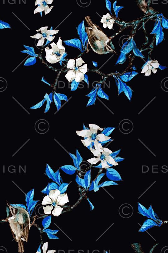 花鸟印花华亿平台图片