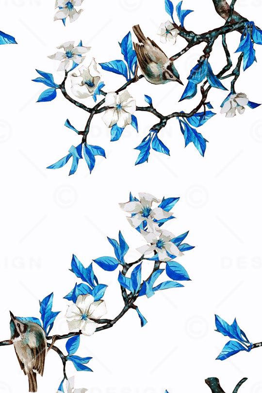 花鸟印花华亿平台图片