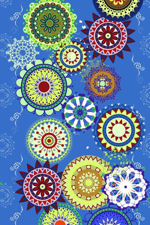 圆形花纹印花华亿平台图片