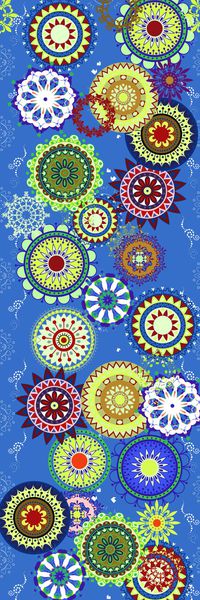 圆形花纹印花华亿平台图片