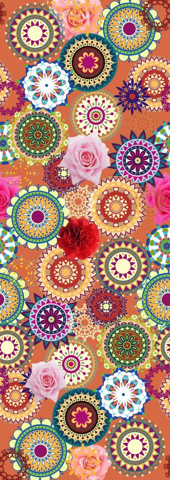 654369-花朵圆形花纹--2　