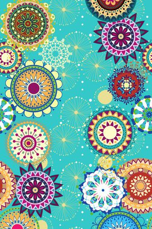 圆形花纹印花华亿平台图片