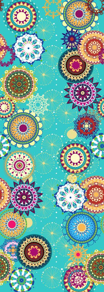 654370-矢量花纹 波点圆形花纹　