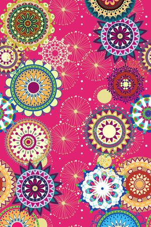 圆形花纹印花华亿平台图片