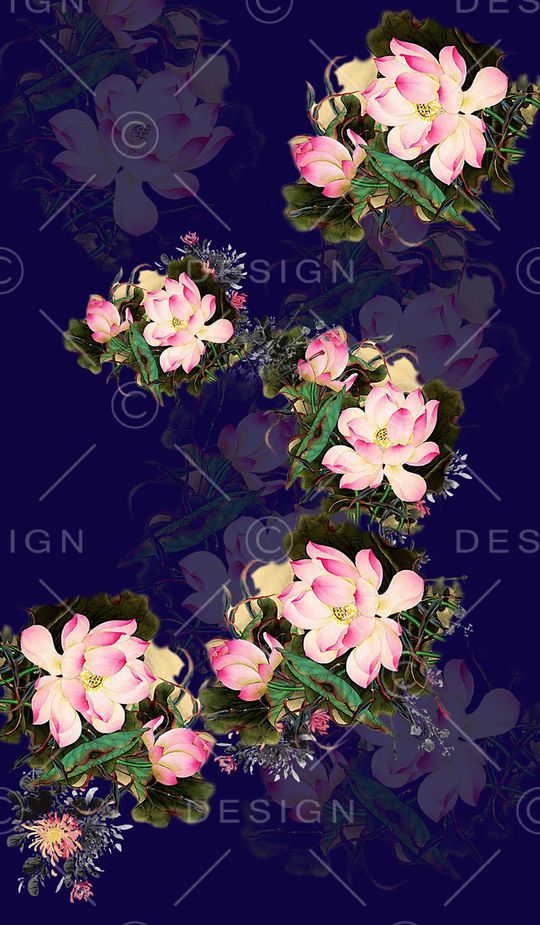 旗袍花印花华亿平台图片