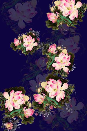 旗袍花印花华亿平台图片