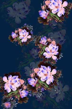 旗袍花印花华亿平台图片