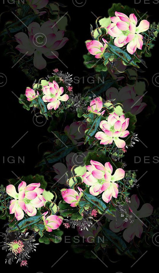 旗袍花印花华亿平台图片