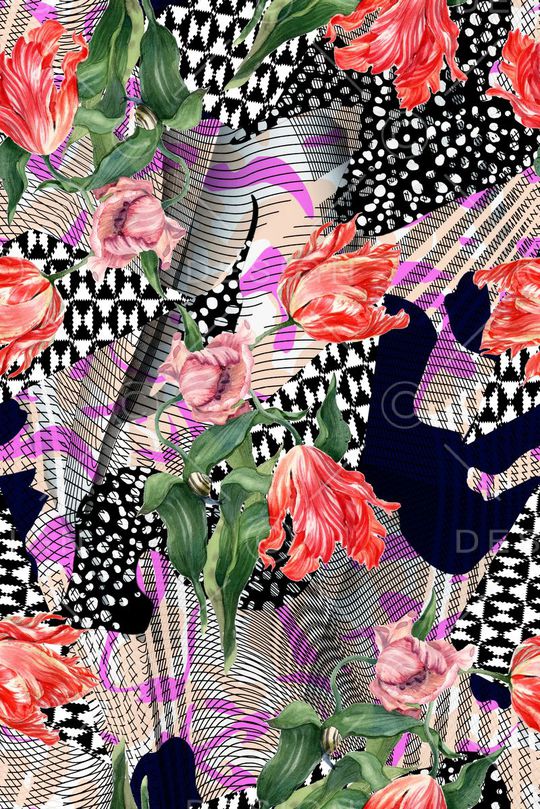 手绘印花华亿平台图片