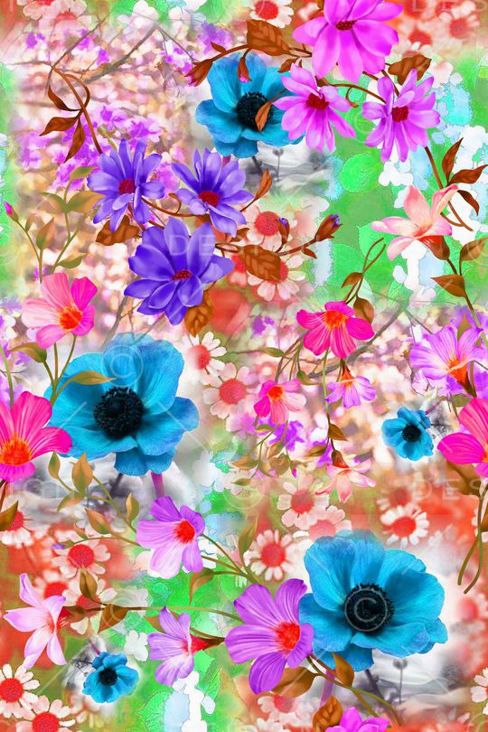 连衣裙印花华亿平台图片