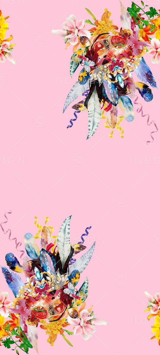 手绘羽毛印花华亿平台图片