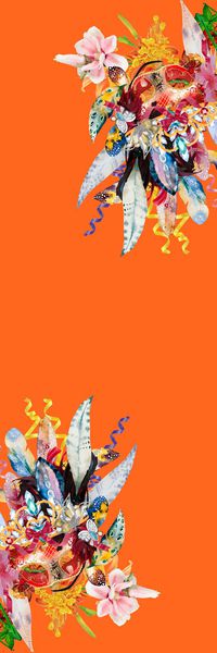 手绘羽毛印花华亿平台图片