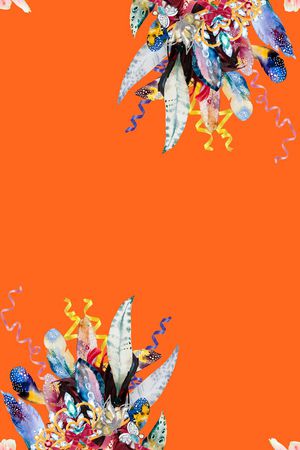 手绘羽毛印花华亿平台图片