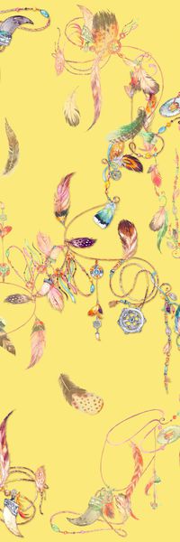 手绘羽毛印花华亿平台图片