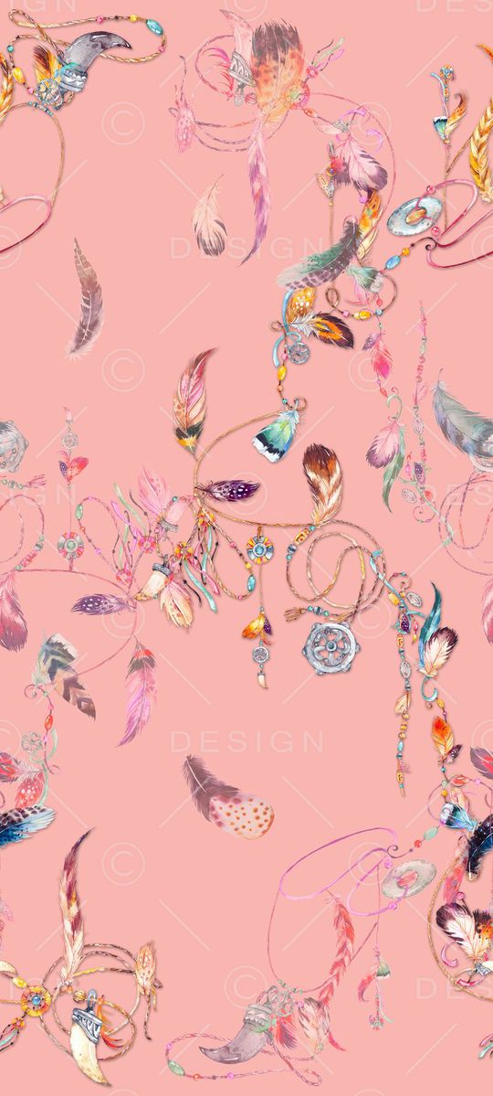 手绘羽毛印花华亿平台图片