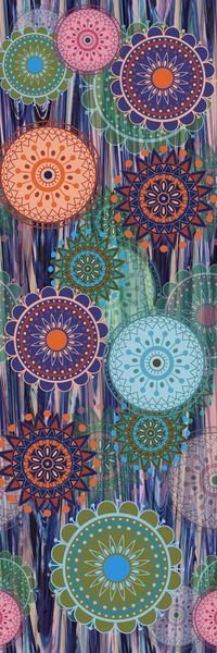 圆形花纹印花华亿平台图片