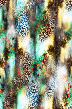 抽象肌理印花华亿平台图片