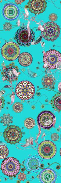 手绘羽毛印花华亿平台图片