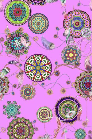 手绘羽毛印花华亿平台图片