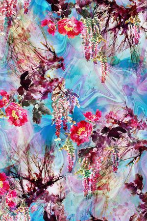 花卉印花华亿平台图片