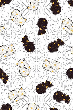 黑白印花华亿平台图片