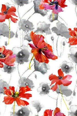 花卉印花华亿平台图片