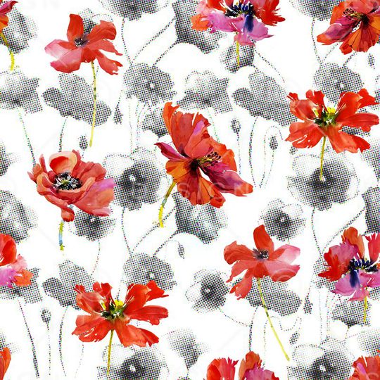 花卉印花华亿平台图片