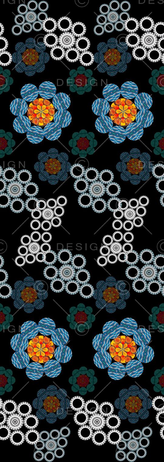 创意花卉印花华亿平台图片