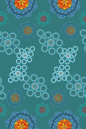 创意花卉印花华亿平台图片