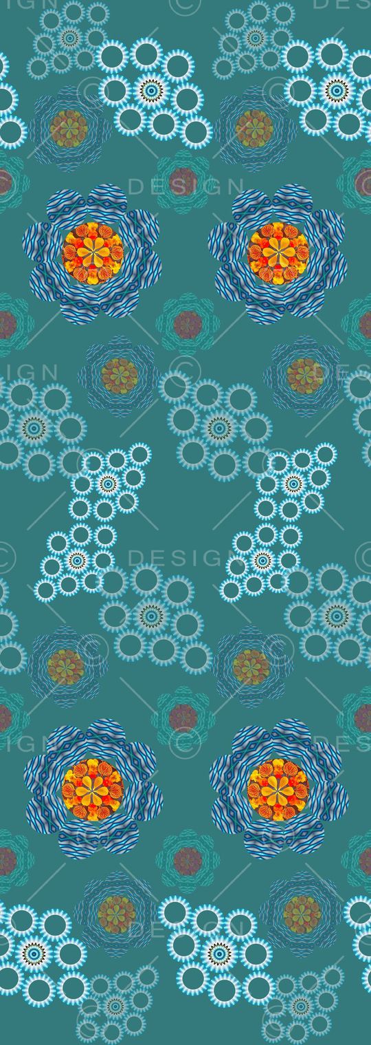 创意花卉印花华亿平台图片