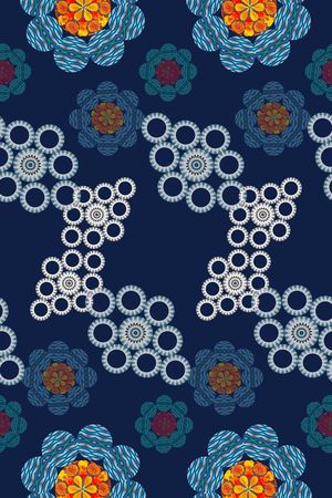 创意花卉印花华亿平台图片