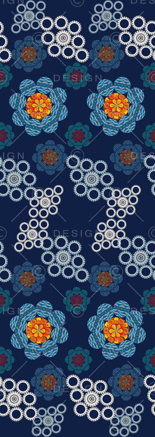 创意花卉印花华亿平台图片