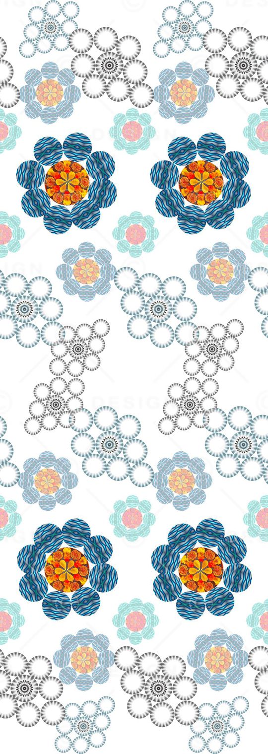 创意花卉印花华亿平台图片