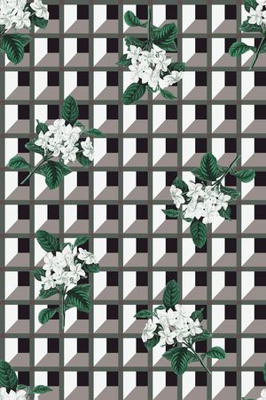 时尚几何印花华亿平台图片