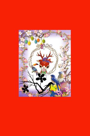 喜鹊印花华亿平台图片