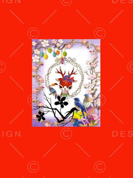 喜鹊印花华亿平台图片