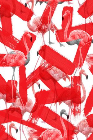 涂鸦笔刷鸟印花华亿平台图片